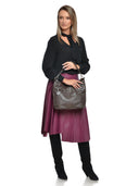 Roberta M Geanta de umar Laetitia piele naturala Maro inchis