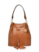 Roberta M Geanta de umar Diana piele naturala coniac