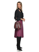 Roberta M Geanta de umar Diana piele naturala Visiniu