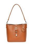 Roberta M Geanta de umar Carolina piele naturala coniac