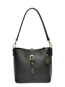 Roberta M Geanta de umar Carolina piele naturala Negru