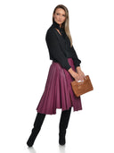 Roberta M Geanta de mana  Veronica piele naturala coniac