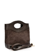 Roberta M Geanta de mana  Veronica piele naturala Maro inchis