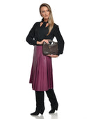 Roberta M Geanta de mana  Veronica piele naturala Maro inchis