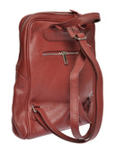 Roberta M Rucsac Laura piele naturala rosu inchis