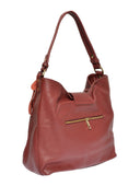 Roberta M Geanta de umar Callista piele naturala rosu inchis