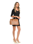 Roberta M Geanta de mana  Claudia piele naturala coniac