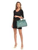 Roberta M Geanta de mana  Claudia piele naturala verde