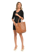 Roberta M Geanta de umar Allegra piele naturala coniac