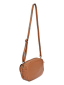 Roberta M Geanta Postas Hannah piele naturala coniac