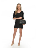 Roberta M Geanta de mana  Raquel piele naturala Negru