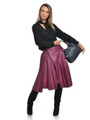 Roberta M Geanta de umar Denisa piele naturala Albastru inchis