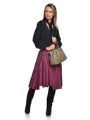 Roberta M Geanta de umar Denisa piele naturala Taupe