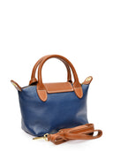 Roberta M Geanta de mana  Florentina piele naturala Blu jeans