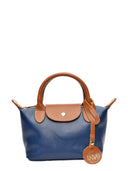 Roberta M Geanta de mana  Florentina piele naturala Blu jeans