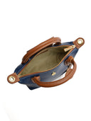 Roberta M Geanta de mana  Florentina piele naturala Blu jeans