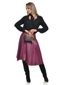 Roberta M Geanta de mana  Florentina piele naturala Maro inchis