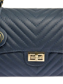 Roberta M Geanta de umar Mathilde piele naturala Albastru