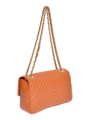 Borsa a tracolla Roberta M Mathilde, vera pelle color cognac