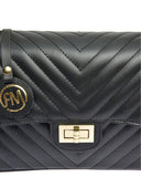 Roberta M Geanta de umar Mathilde piele naturala Negru