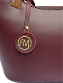 Roberta M Geanta de mana  Anemone piele naturala Visiniu