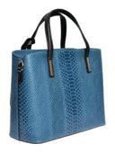 Roberta M Geanta de mana  Josephine piele naturala Blu jeans