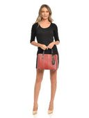 Roberta M Geanta de mana  Josephine piele naturala rosu