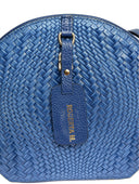 Roberta M Geanta Postas Raphaelle piele naturala Albastru