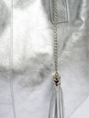 Roberta M Geanta de umar Mireille piele naturala Argintiu