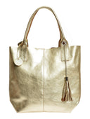 Roberta M Geanta de umar Mireille piele naturala Auriu