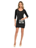 Roberta M Geanta de umar Genevieve piele naturala Negru