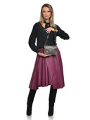 Roberta M Geanta de umar Genevieve piele naturala Maro inchis