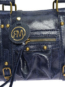 Roberta M Geanta de umar Sorana piele naturala Albastru inchis