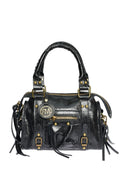 Roberta M Geanta de umar Sorana piele naturala Negru