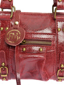 Roberta M Geanta de umar Sorana piele naturala Visiniu