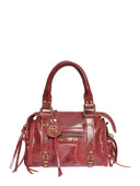 Roberta M Geanta de umar Sorana piele naturala Visiniu