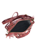 Roberta M Geanta de umar Sorana piele naturala Visiniu