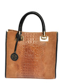 Roberta M Geanta de mana  Benedetta piele naturala coniac