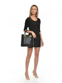 Roberta M Geanta de mana  Benedetta piele naturala Negru