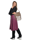 Roberta M Geanta de umar Lucienne piele naturala Taupe