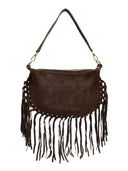 Roberta M Geanta de umar Lucienne piele naturala Maro inchis