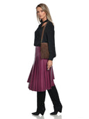 Roberta M Geanta de umar Violette piele naturala Maro inchis