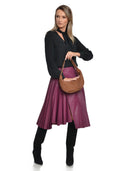 Roberta M Geanta de umar Letizia piele naturala coniac