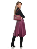 Roberta M Geanta de umar Gabriella piele naturala Bordo