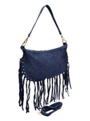 Roberta M Geanta de umar Lucienne piele naturala Albastru