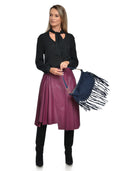 Roberta M Geanta de umar Lucienne piele naturala Albastru