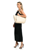 Borsa a tracolla Iulia beige in vera pelle