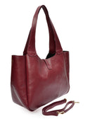 Roberta M Geanta de umar Larisa piele naturala Visiniu