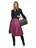 Roberta M Geanta de mana  Lidia piele naturala Maro inchis