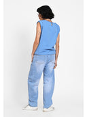 Jeans relaxed straight-leg Albastru